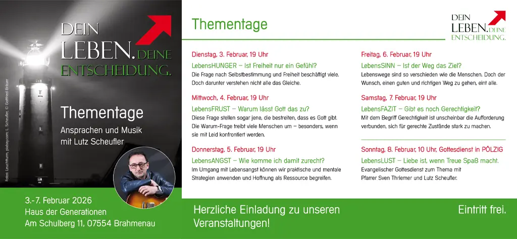 Dein Leben – Deine Entscheidung Flyer und Programm Dein Leben - Deine Entscheidung Flyer und Programm